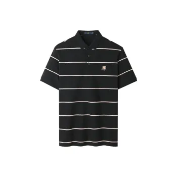 HLA Polo Shirts Men Black Stripes A6