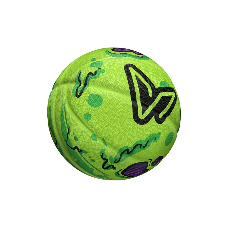 VEIDOORN Rubber Basketball Green Size 7 Street Training Competition Unisex-1