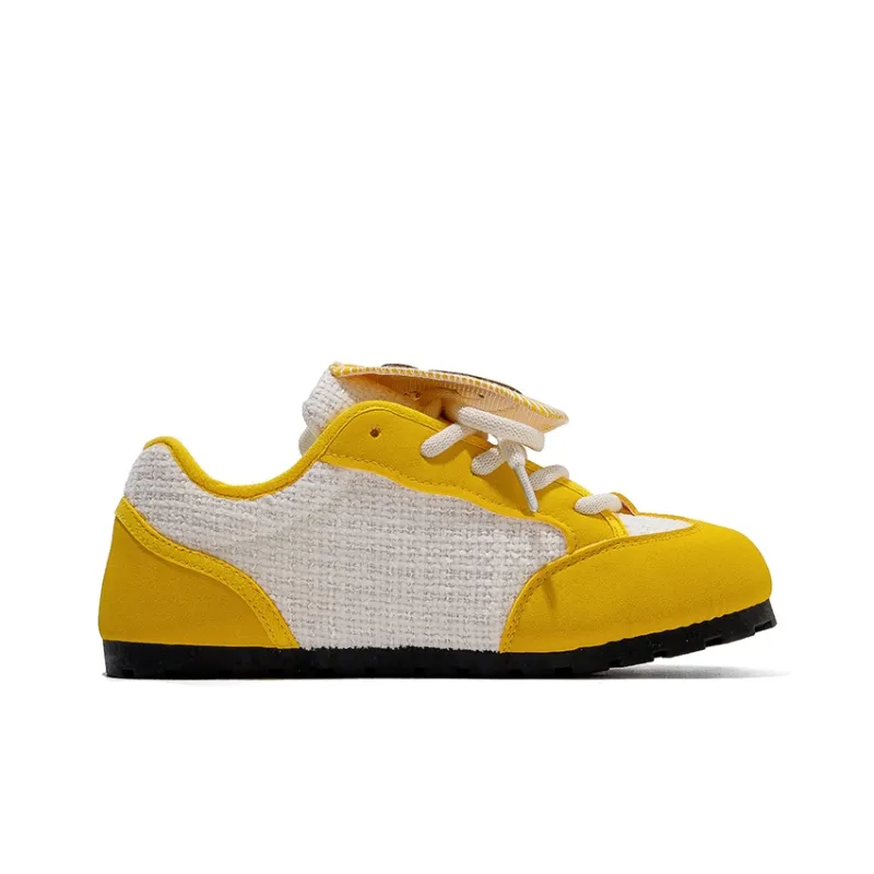 ΛOLUNKΛ Canvas Shoes Women's Low Top Beige/Black/Yellow-8