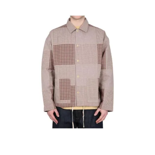 YMC Pj Checked Buttoned Straight Hem Shirt