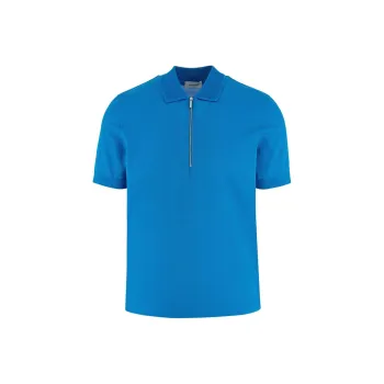FERRAGAMO Zipped Cotton Polo Shirt