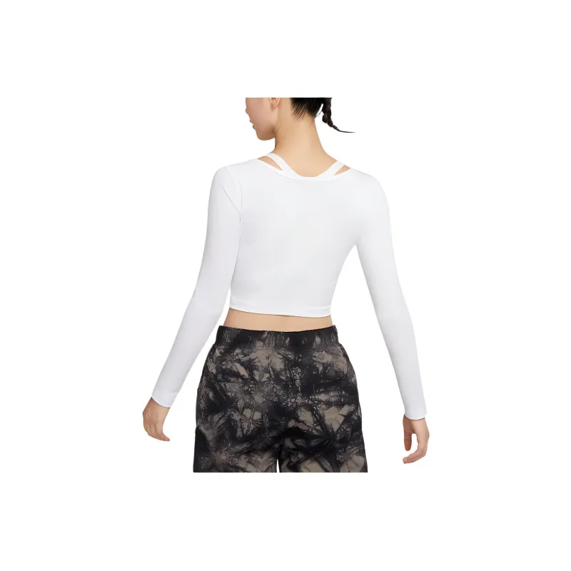 Jordan Flight Crop Tops Women's White-1