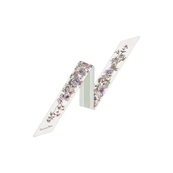 DIOR Silk Twill Silk Scarves Unisex White