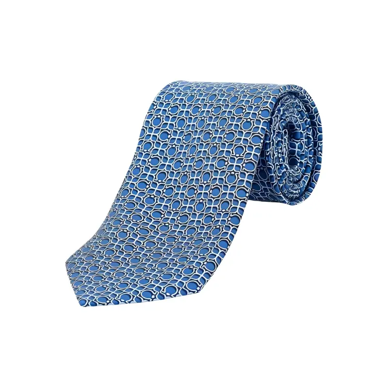 Ferragamo Tetris print Silk Tie-1