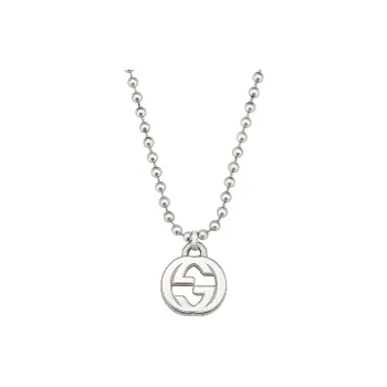 GUCCI Necklaces Unisex Silver Shopping Bag