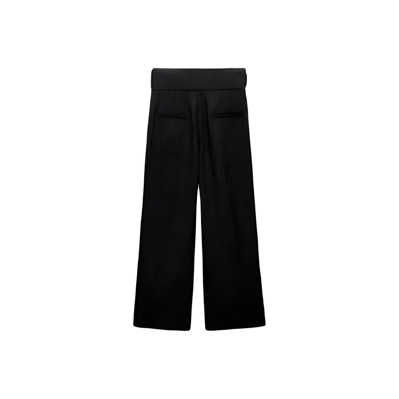 Ao Yes X ZARA AO YES Collaboration Casual Pants Women's Black-1