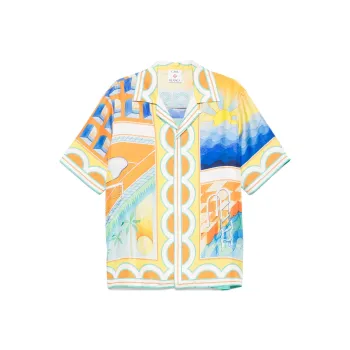 CASABLANCA Short Sleeve Cuban Collar Shirt