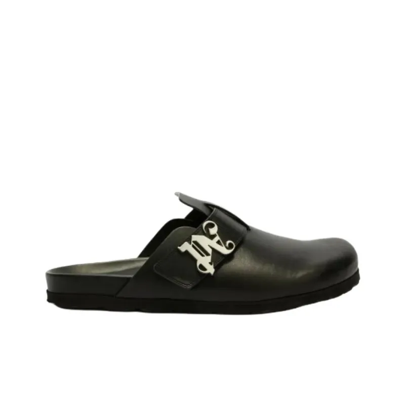 PALM ANGELS Logo Plaque Slippers-1