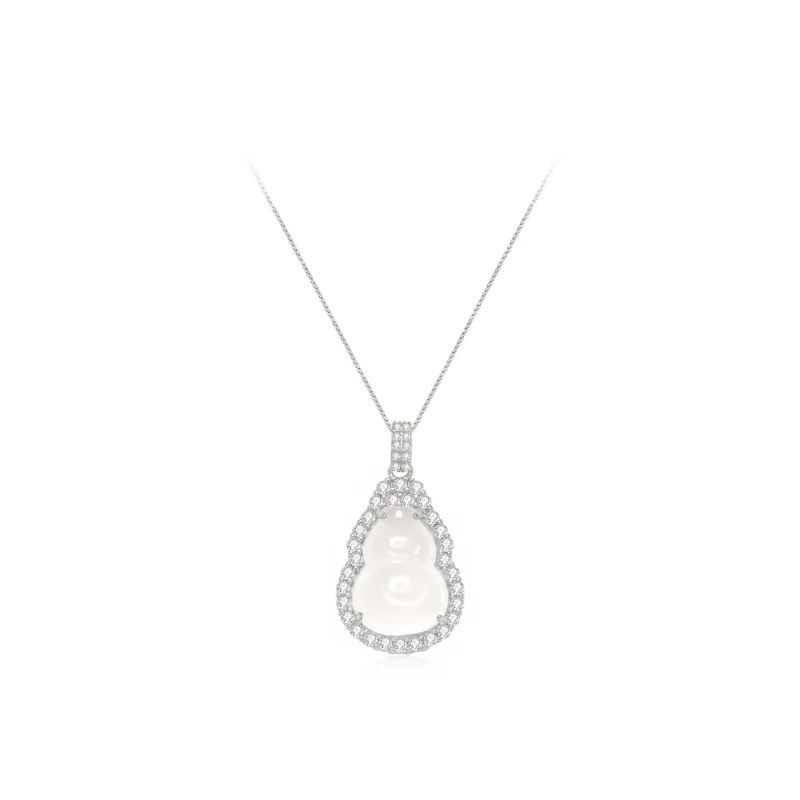 SINO GEM Chalcedony Jade Necklaces Women's-0
