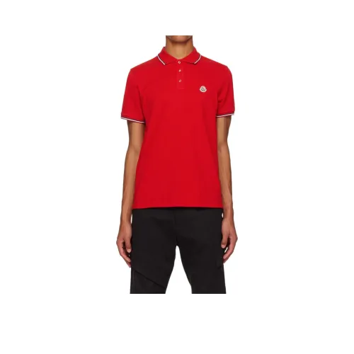 Moncler Polo Shirts Men Red