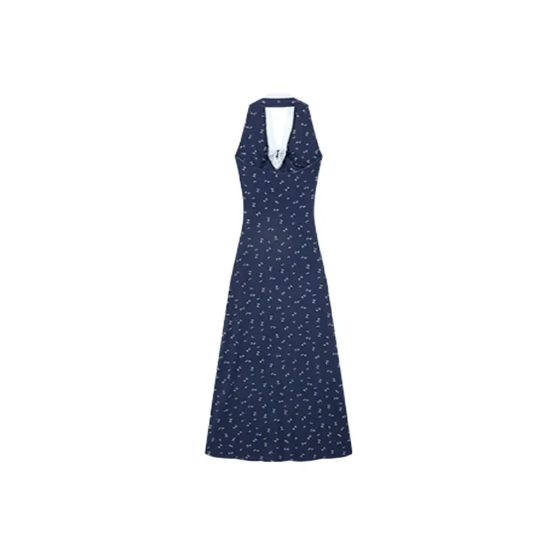 Vine Color Sleeveless Dress Style Women's Blue Single Item-1