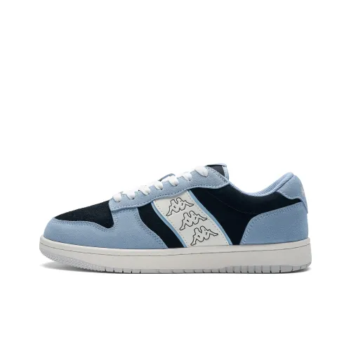 Kappa Back to Back Anti Slip Wear Resistant Low Top Skateboard Shoes Unisex Black Floating Blue
