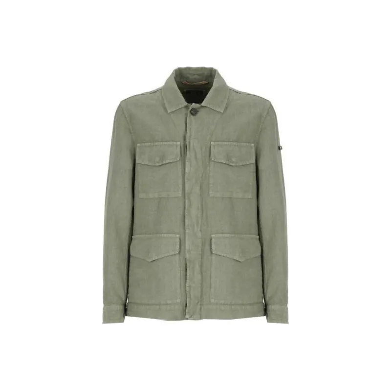PESERICO Four Pockets Straight Hem Shirt-0