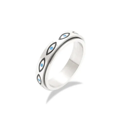 PISHUSHU Titanium Steel Rings Unisex