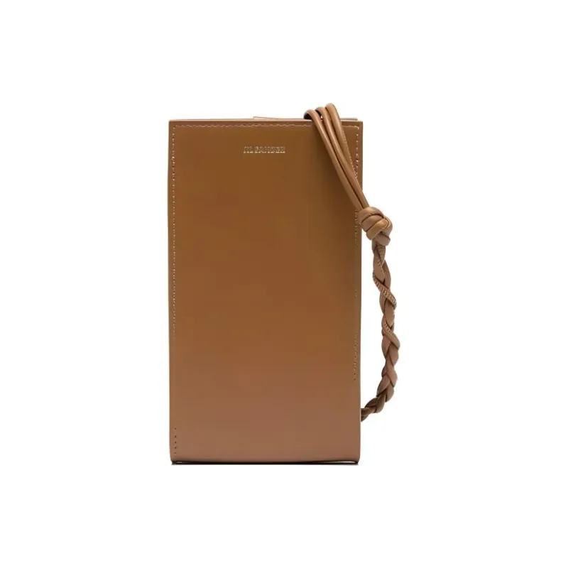 JIL SANDER Calfskin Shoulder Bag Crossbody Bag Women's Brown-0
