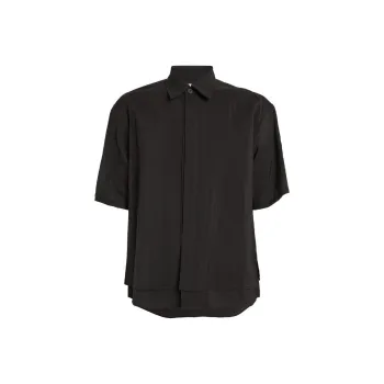 Le 17 Septembre SS24 Double-layered Shirt Shirt Men's Black