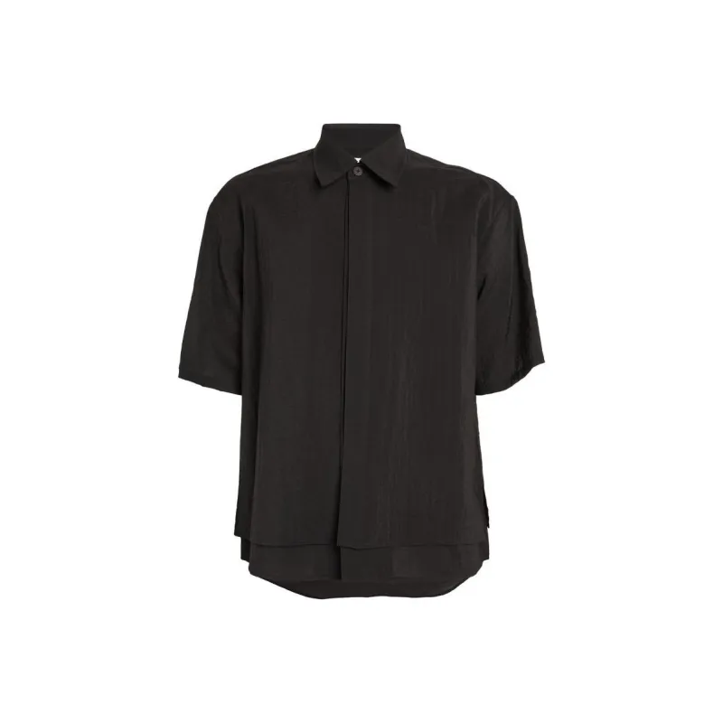 Le 17 Septembre SS24 Double-layered Shirt Shirt Men's Black-0