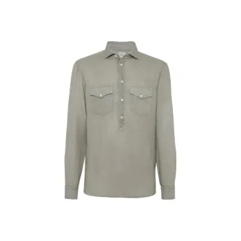 Brunello Cucinelli Spread collar Long sleeve Shirt