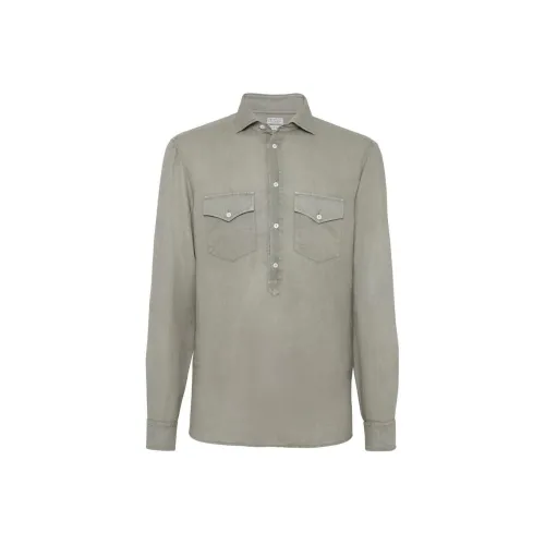 Brunello Cucinelli Spread collar Long sleeve Shirt
