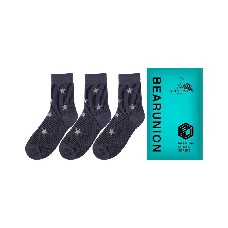 BEAR UNION Mid Calf Socks Women's 3 Pack-14