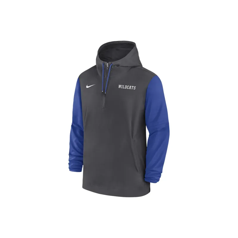 Nike Kentucky Wildcats Sideline Pre Game Player Men's Nike College 1/2 Zip Hooded Jacket-0