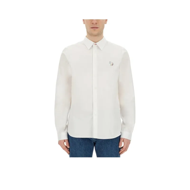 PS By Paul Smith Zebra Embroidered Long Sleeved Shirt-0