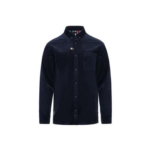 LI NING 1990 Shirt Men's Dark Ship Blue