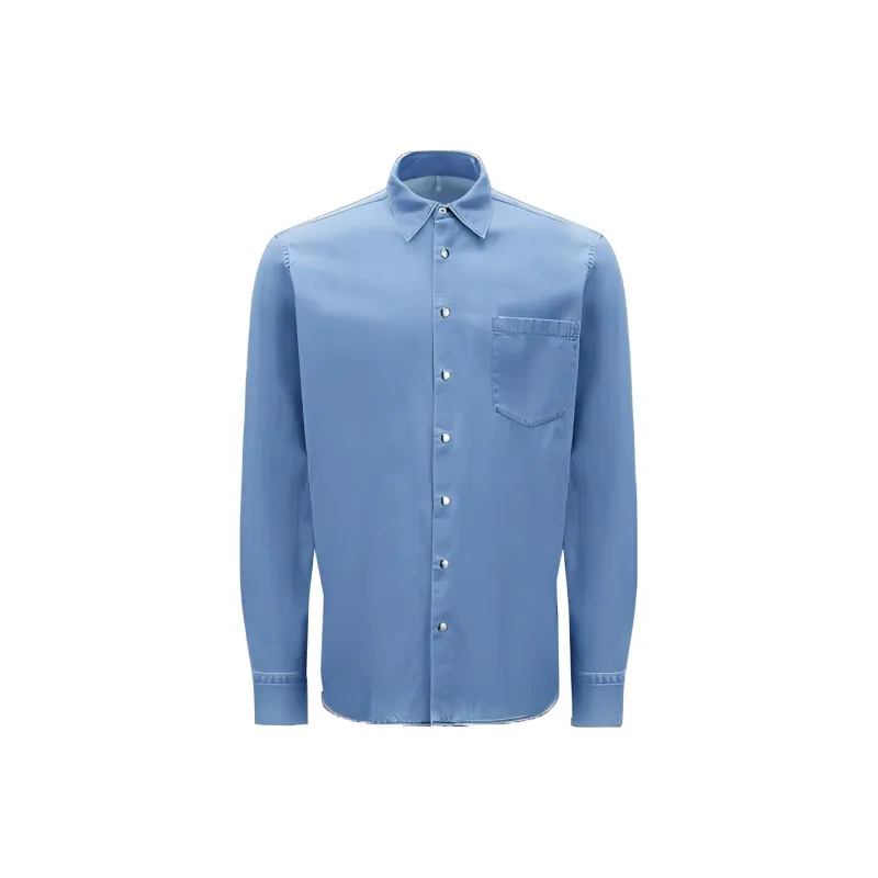 Moncler Shirts Men Light Blue-0