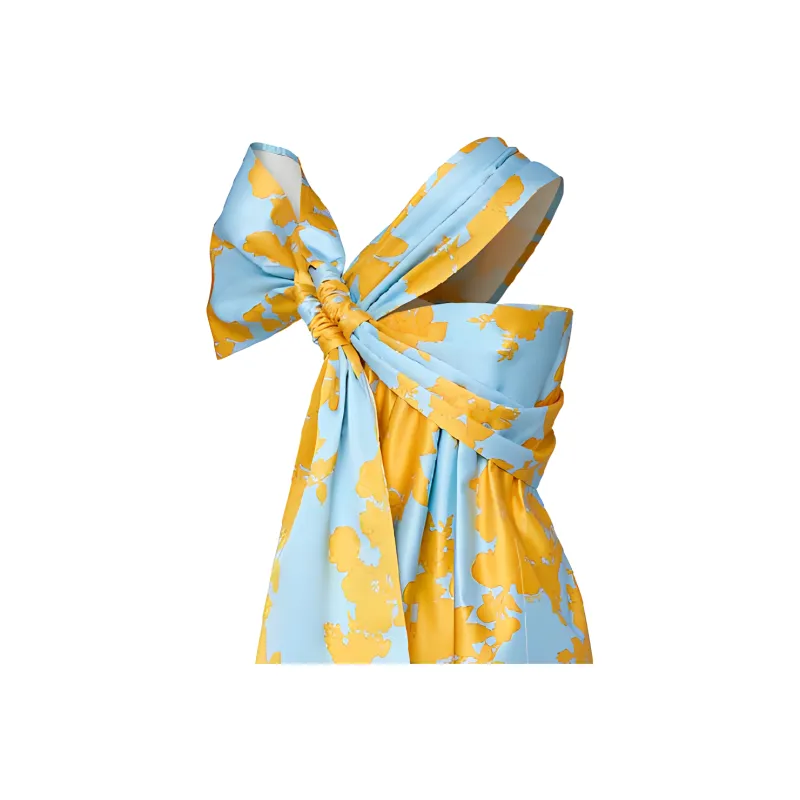 LOUIS VUITTON Bouquet Print Bow Dress-2