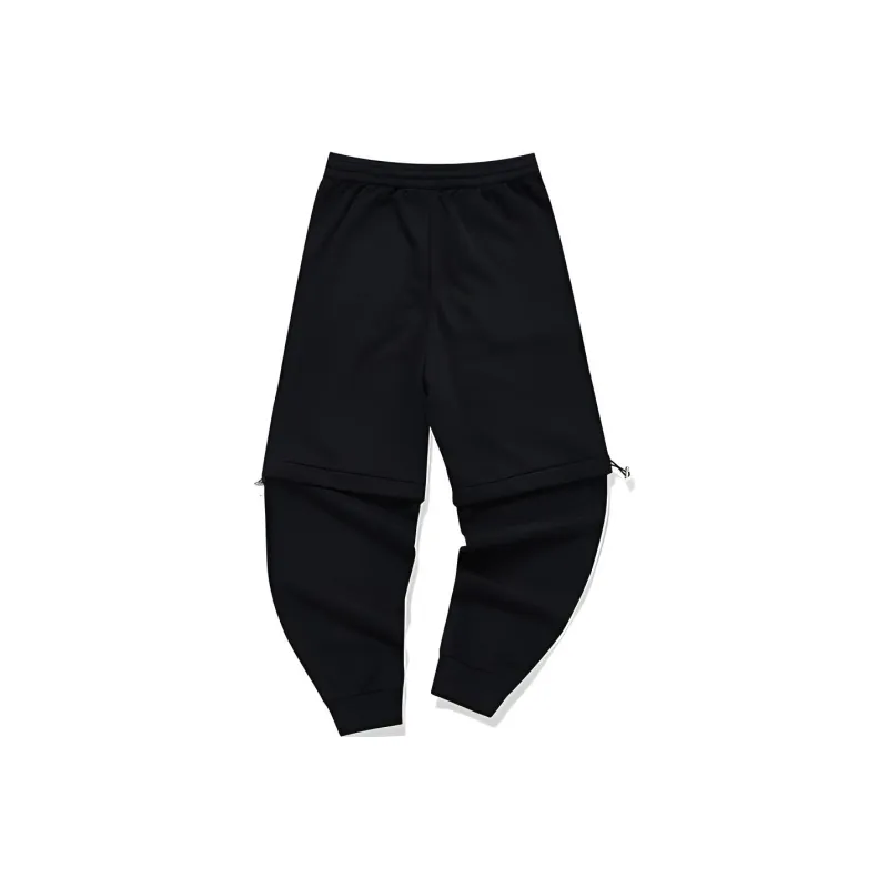 FILA FUSION Marcelo Burlon Collaboration Collection Knitted Sports Pants Women's Pitch Black-1