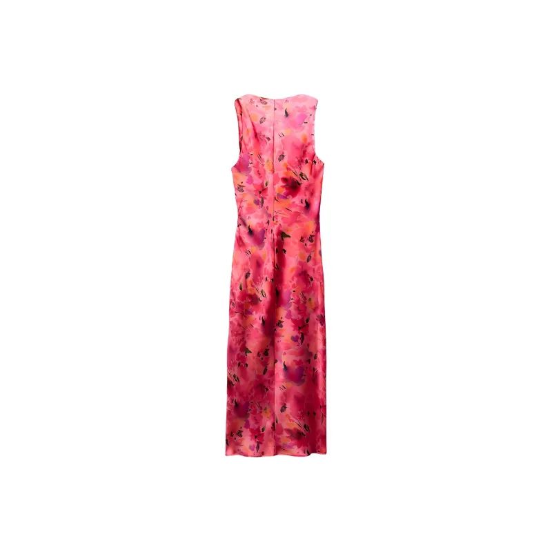 ZARA Sleeveless Dress Women's Red-1