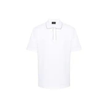Brioni Logo Embroidered Short Sleeved Polo Shirt