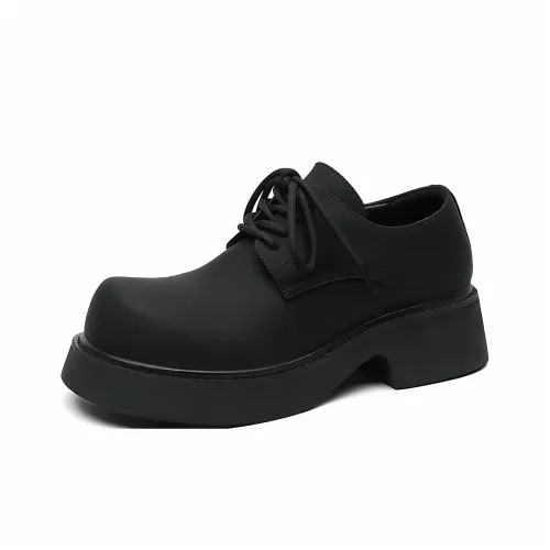 MUYI Height Increasing Low Top Casual Shoes Unisex Black