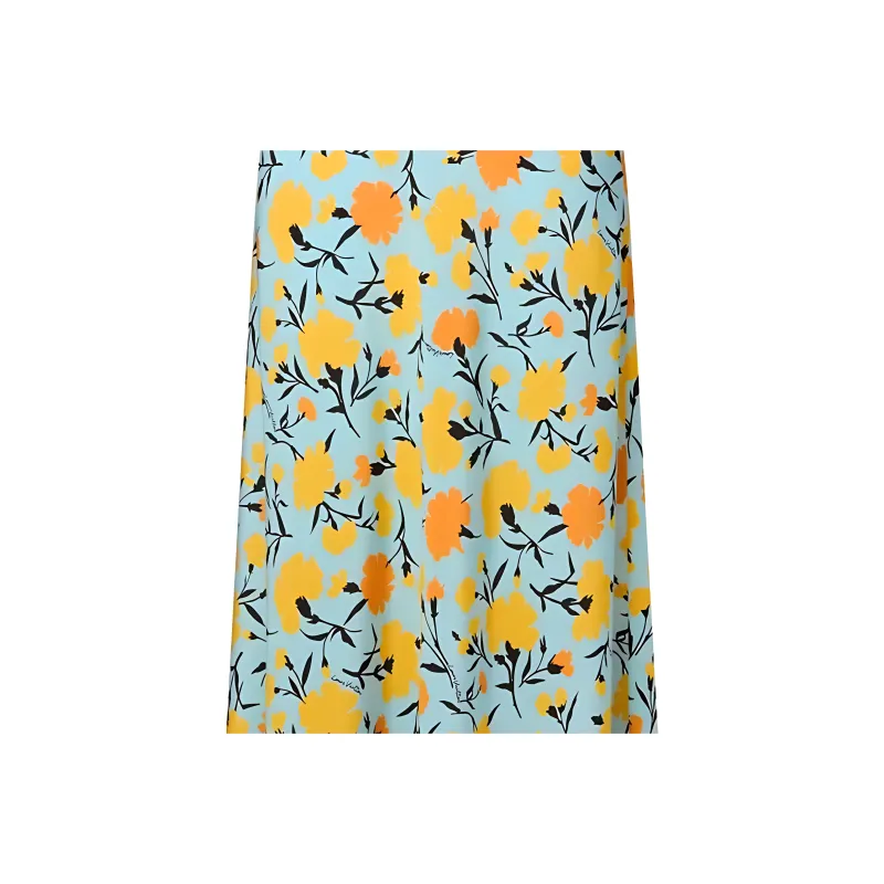LOUIS VUITTON Carnation Print Flared Maxi Skirt-3