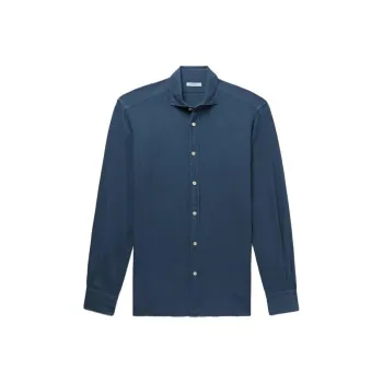 Boglioli Shirts Men Dark Blue