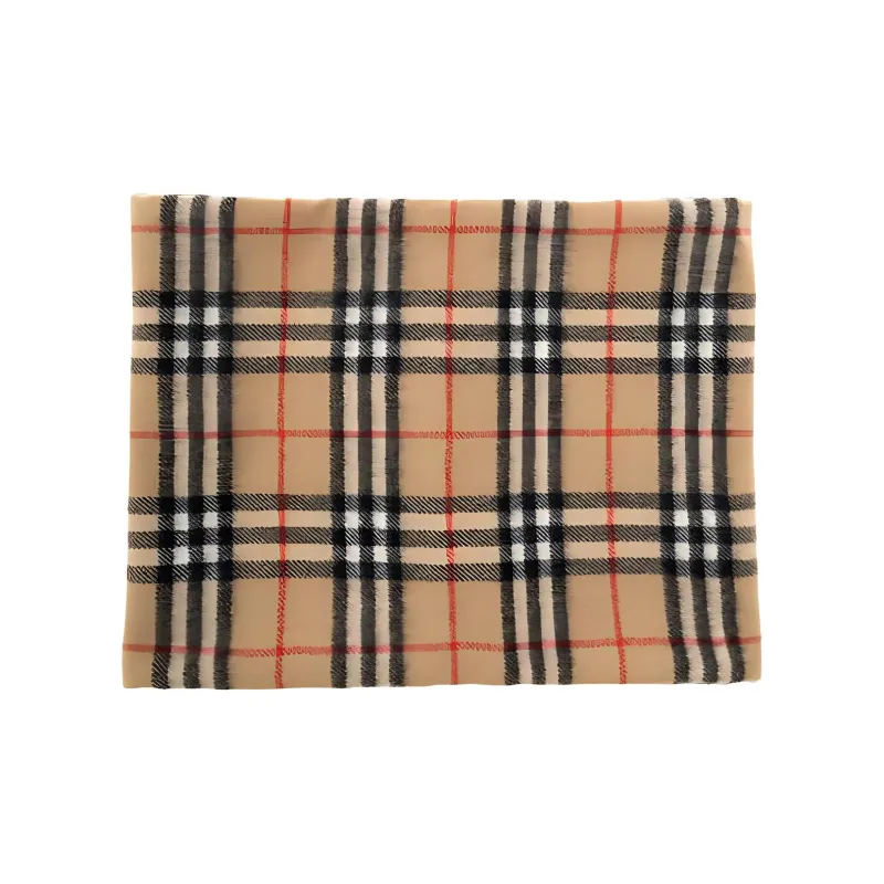 Burberry Checked Button-Up Scarves-1
