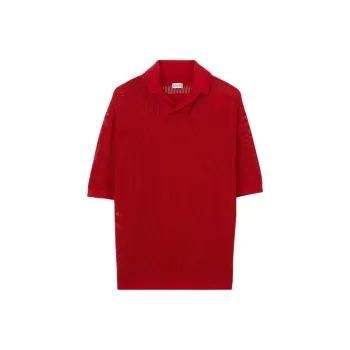 Burberry Polo Shirts Men Red