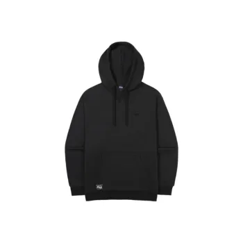 FILA White Rock Pattern Hoodie Sweatshirt Unisex Black