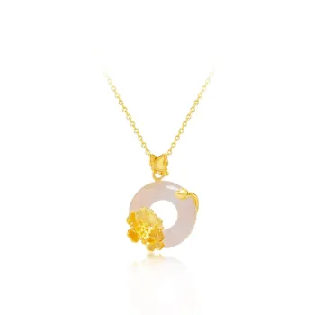 SINO GEM Chalcedony Jade Necklaces Women's