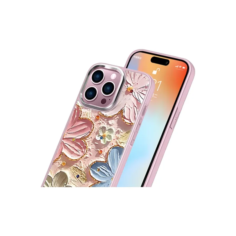 MSMF Glass Material Phone Cases Compatibility With Apple/Apple 14 Plus/16/15 Pro/13/12 Pro Max/11 Refreshing-5