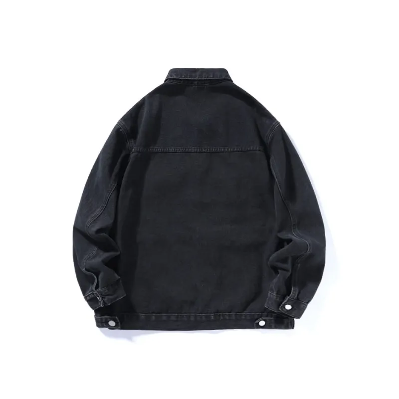 RED DRAGONFLY Denim Jacket Unisex Black-17