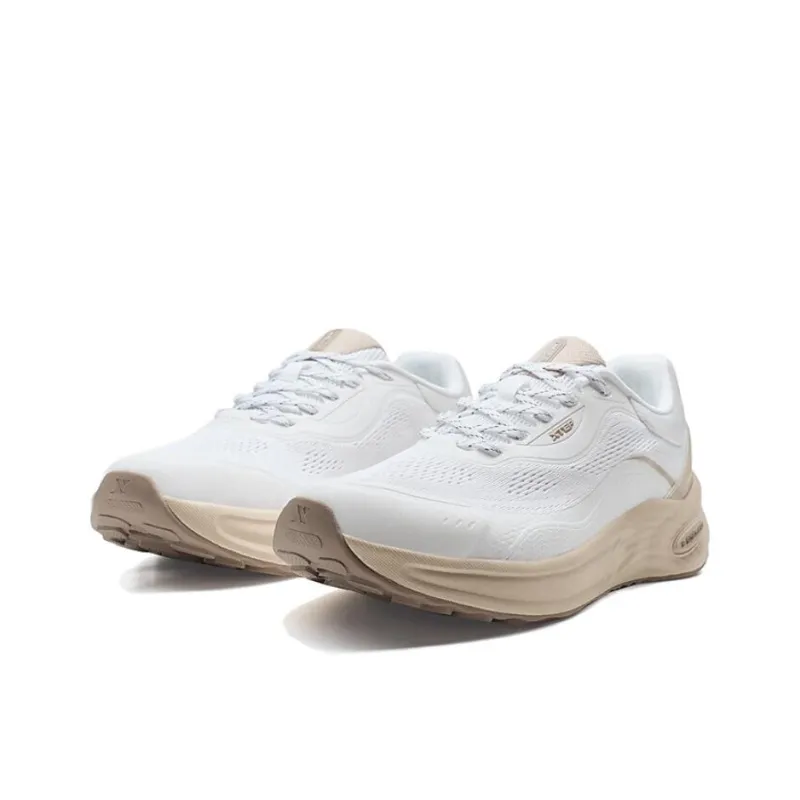 XTEP Fresh Look 2.0 Abrasion Resistant Slip Resistant Coverage Low Top Casual Shoes Women's White Brown-2