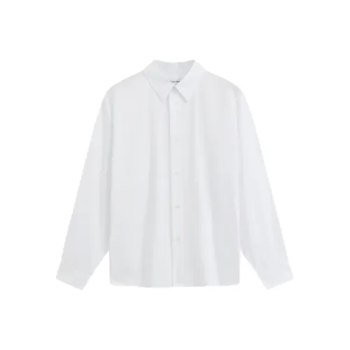 CALVIN KLEIN Simple Collection Shirt Unisex Moon White