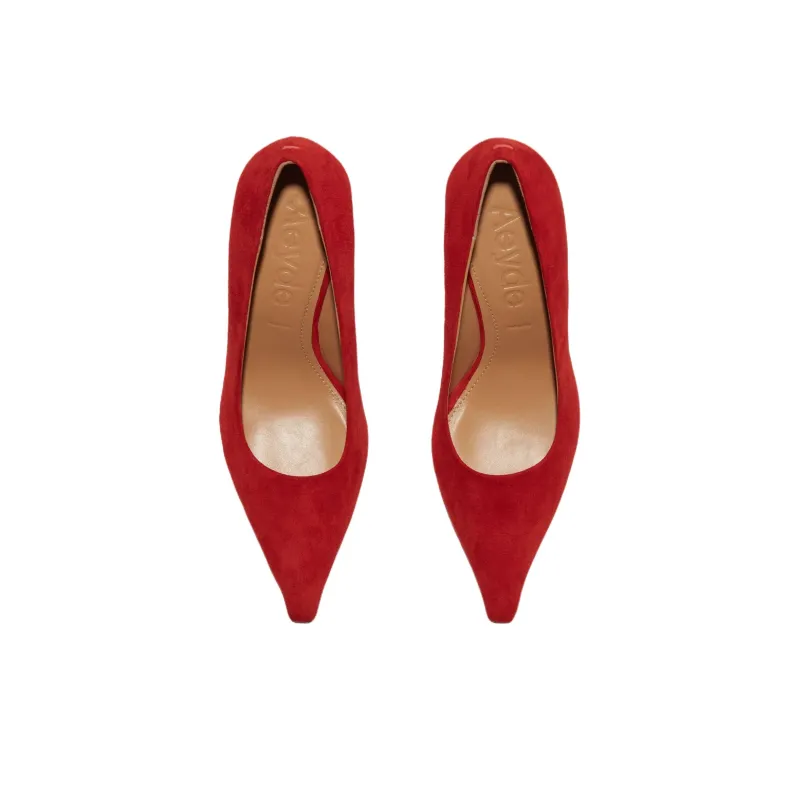 Aeyde Zandra Slim Heel High Heels 7.5cm Women's Red-3