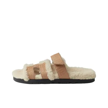 HERMES Chypre Slide Slippers Women's Beige