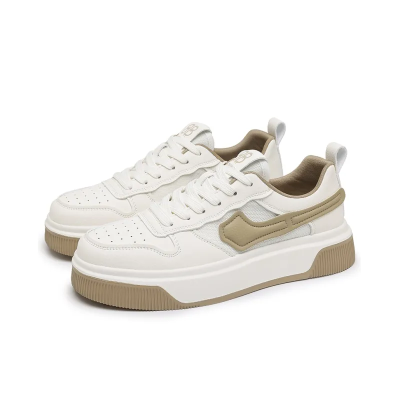 SENGUIBUCK Small White Shoes Slip Resistant And Breathable Low Top Skateboard Shoes Men's-3