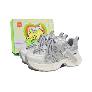 Budding Bear Anti Slip Wear Resistant Breathable Height Increasing Low Top Chunky Sneakers Women's Box