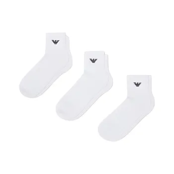EMPORIO ARMANI SS24 Ankle Socks Men's 3 Pack White