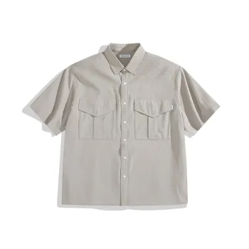PEACEBIRD MEN Shirts Men Khaki 1 Loose Fit