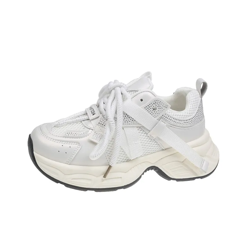 SUPEREDGE Anti Slip Wear Resistant Low Top Chunky Sneakers Women's-0